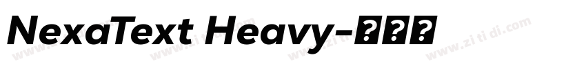 NexaText Heavy字体转换